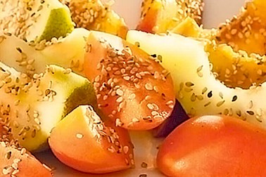 Melon garni «tête-à-tête»