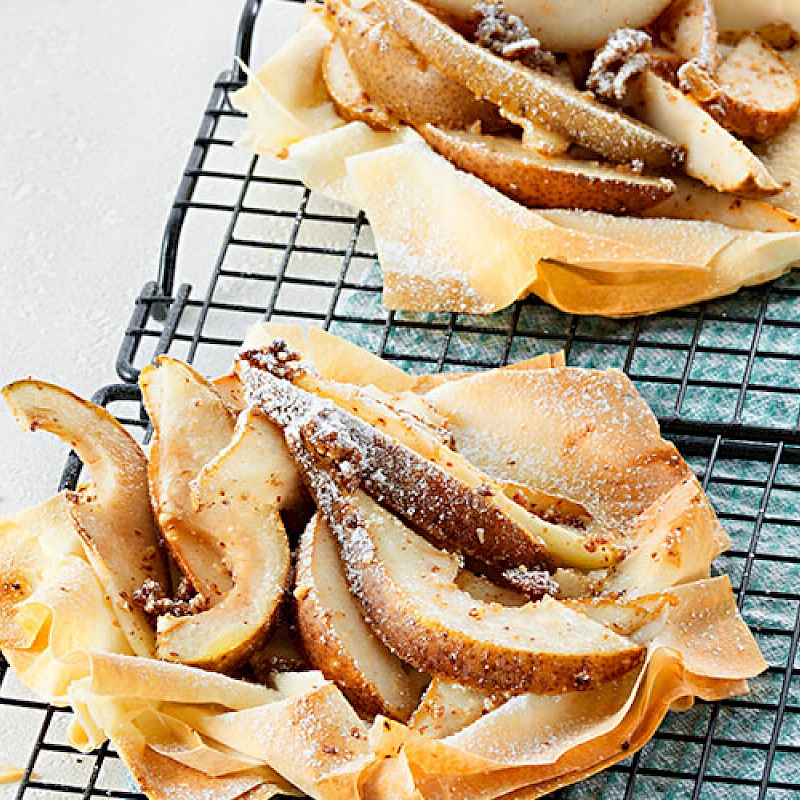 Poires en nids de strudel