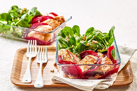 Salade de betterave au poulet