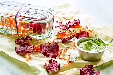 Légumes pour dips avec Dip aux fruits