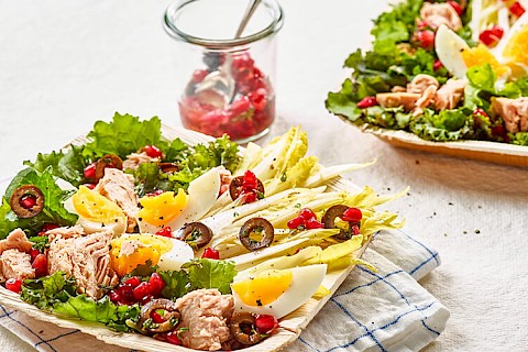 Salade d’endive au thon et à l’oeuf